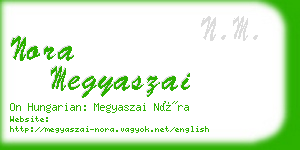 nora megyaszai business card